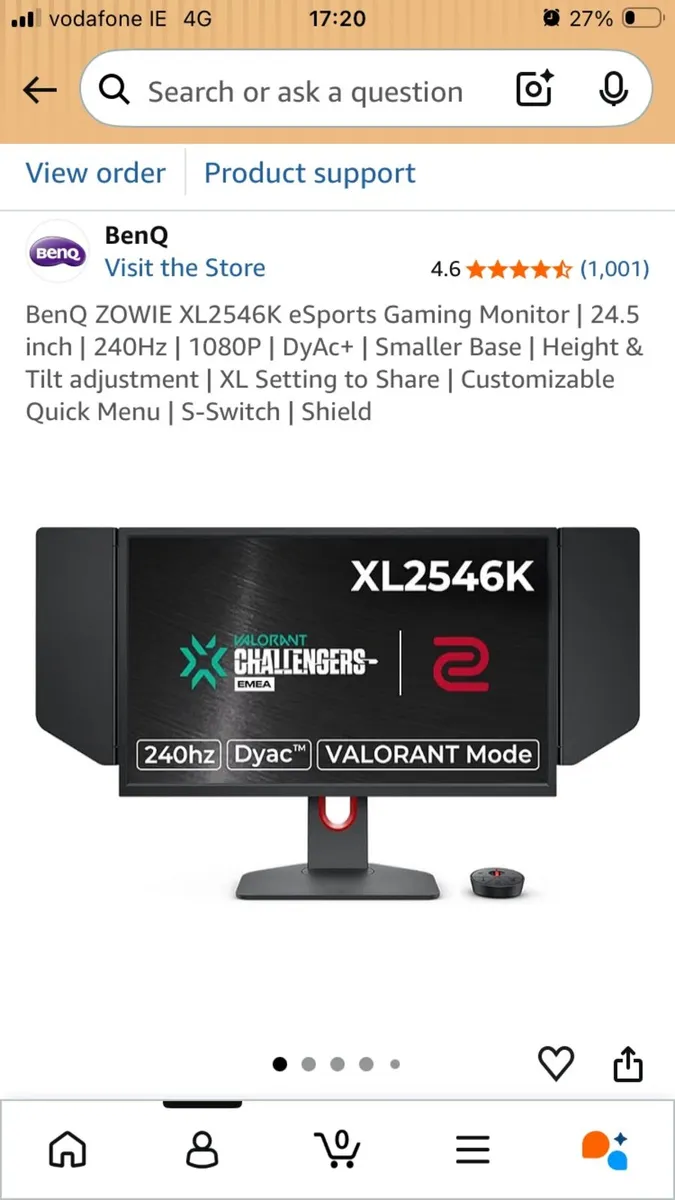 240hz  1 ms , 1080 p gaming monitor - Image 1