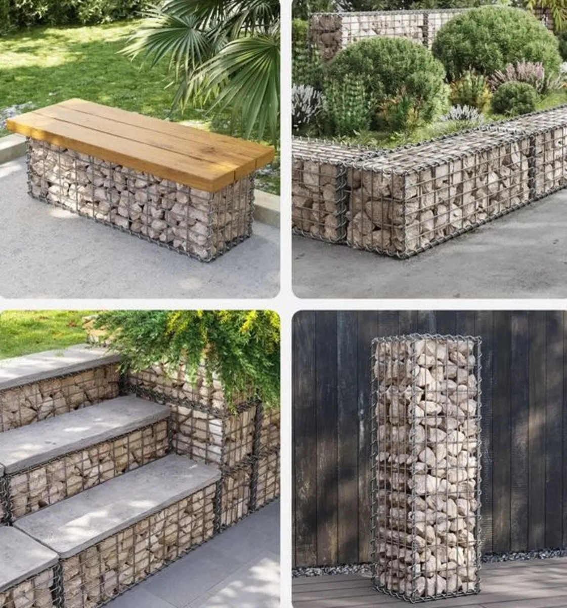 10 x DIY Gabion Baskets (30 x 30 x 100cm)FREE POST - Image 3