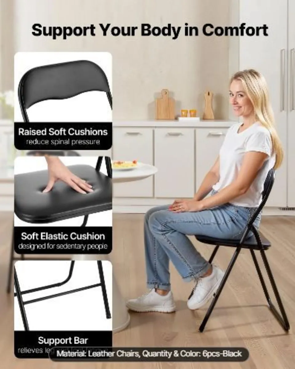 6 Pack Folding Chairs - Image 4