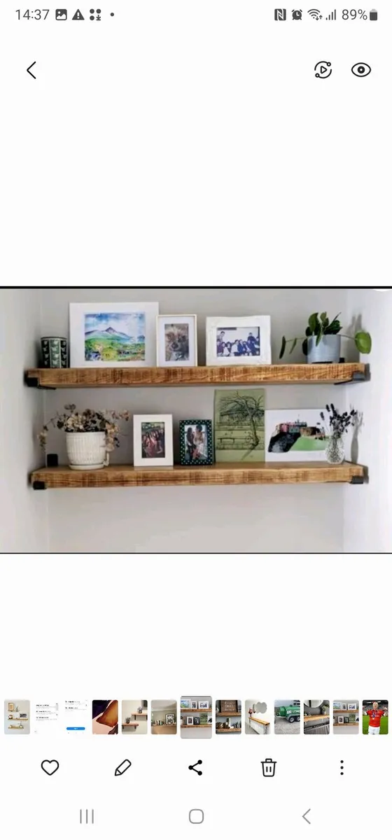 Solid Wood Floating Shelves | Rustic Wall Shelf - Image 3