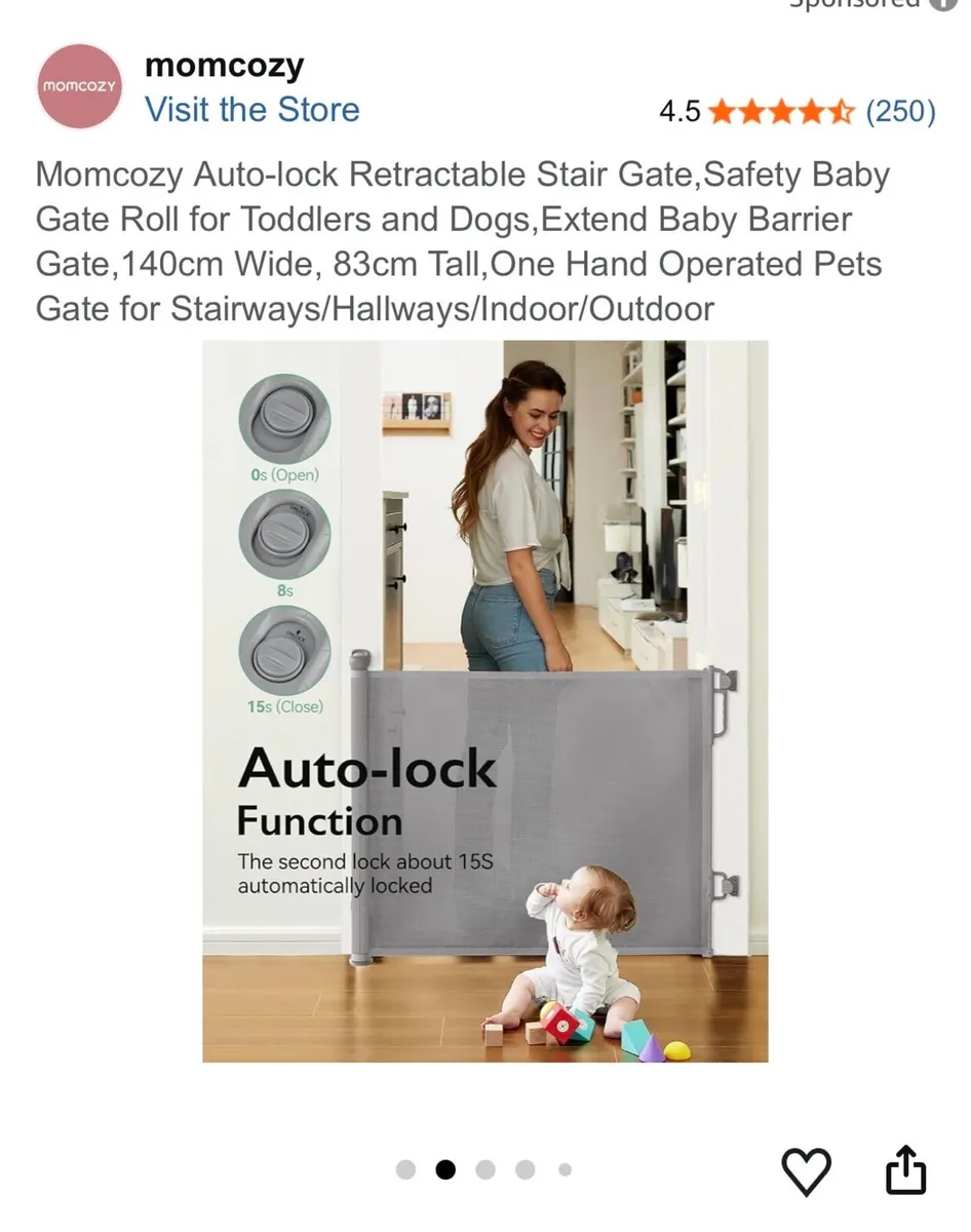 Momcozy Retractable baby gate - Image 3