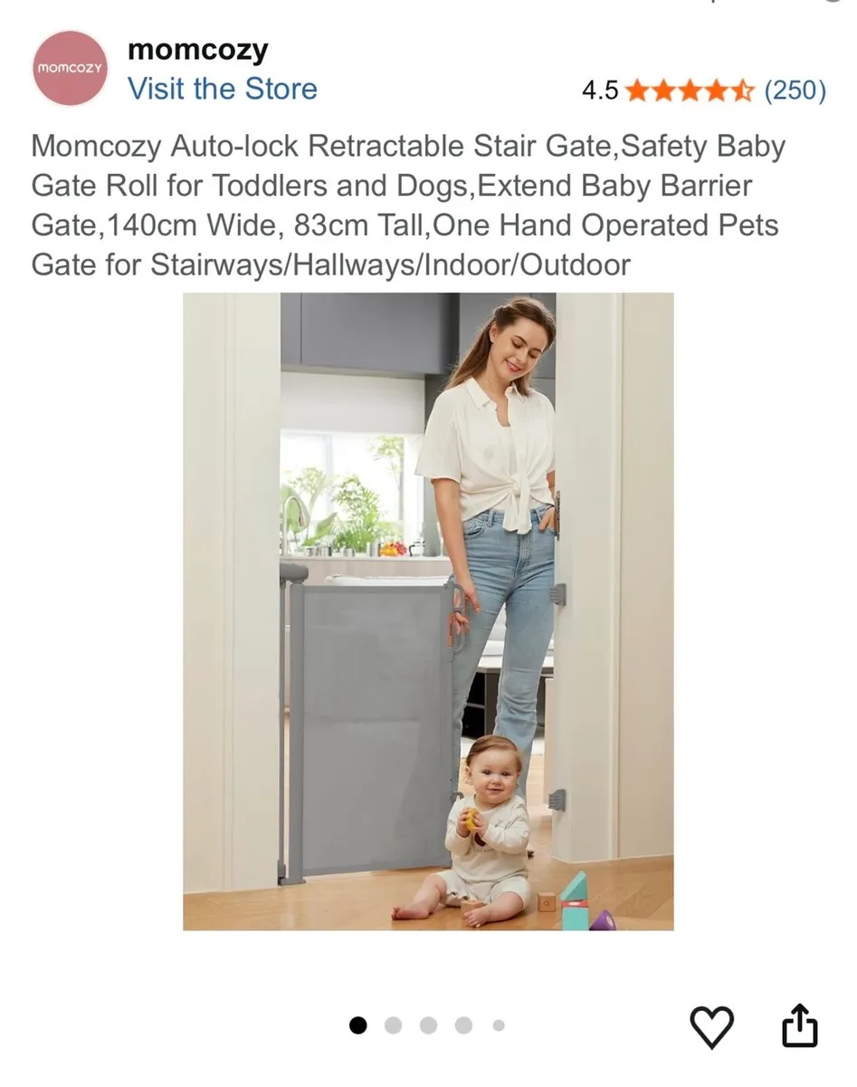 Momcozy Retractable baby gate - Image 2
