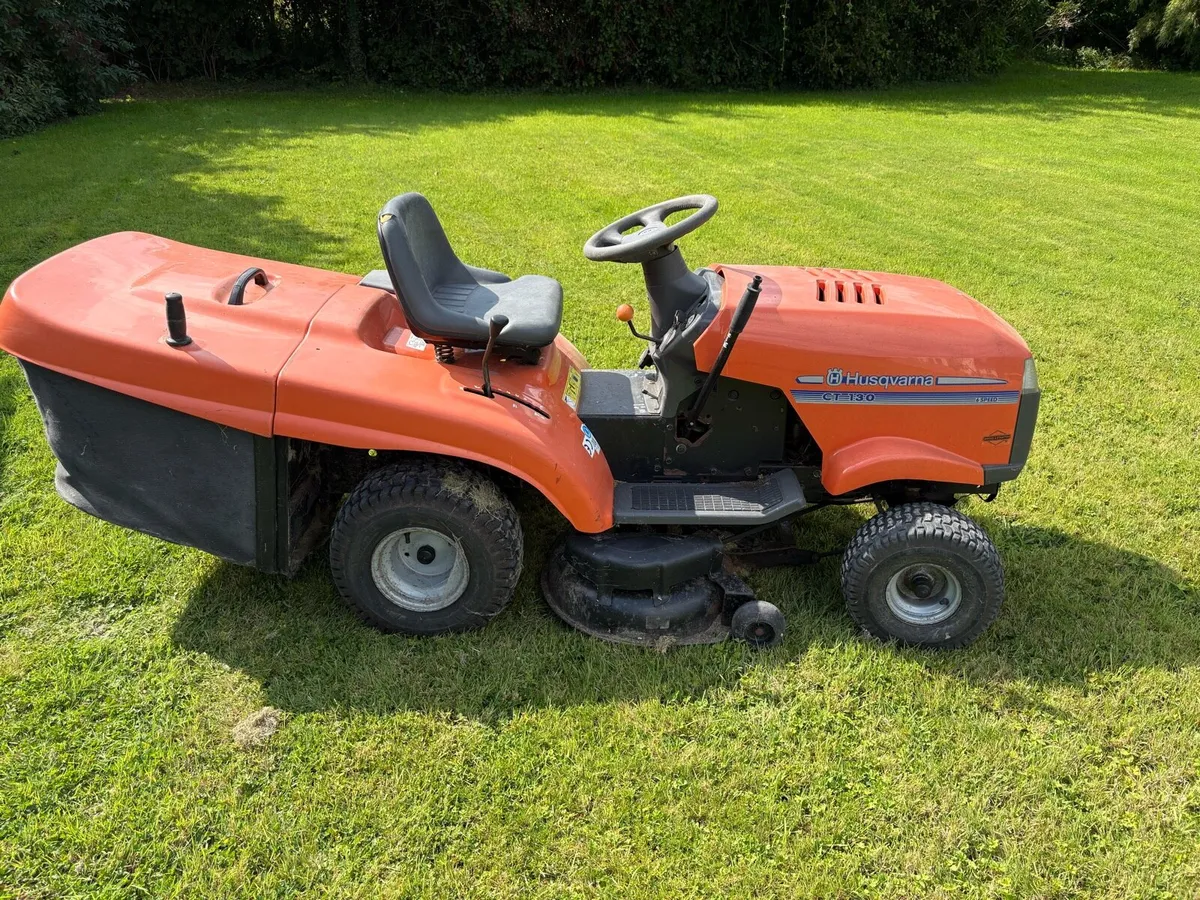 Husqvarna CT 130 Ride-On Lawnmower - Image 1