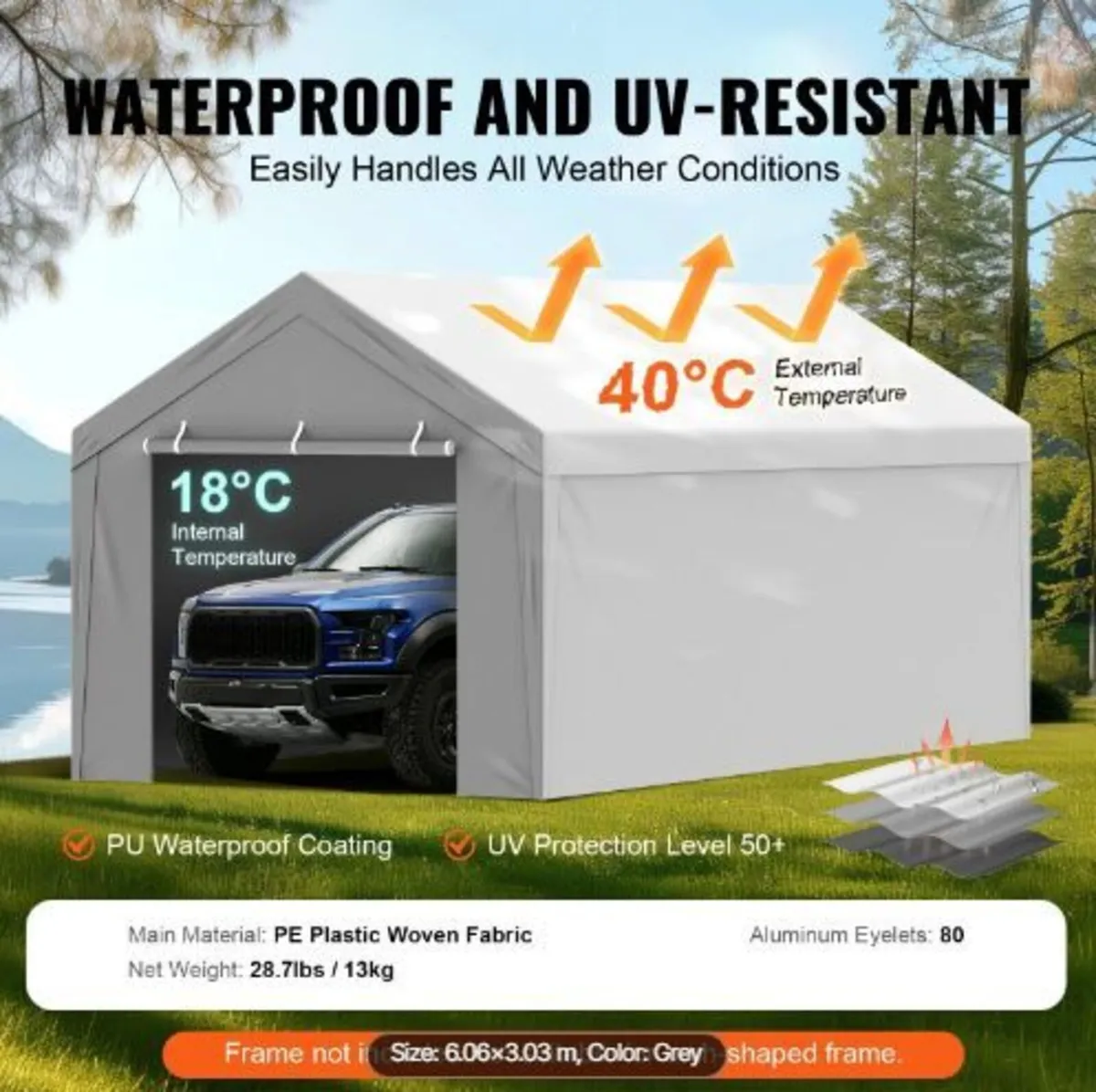 Carport Replacement Canopy Cover - Image 2