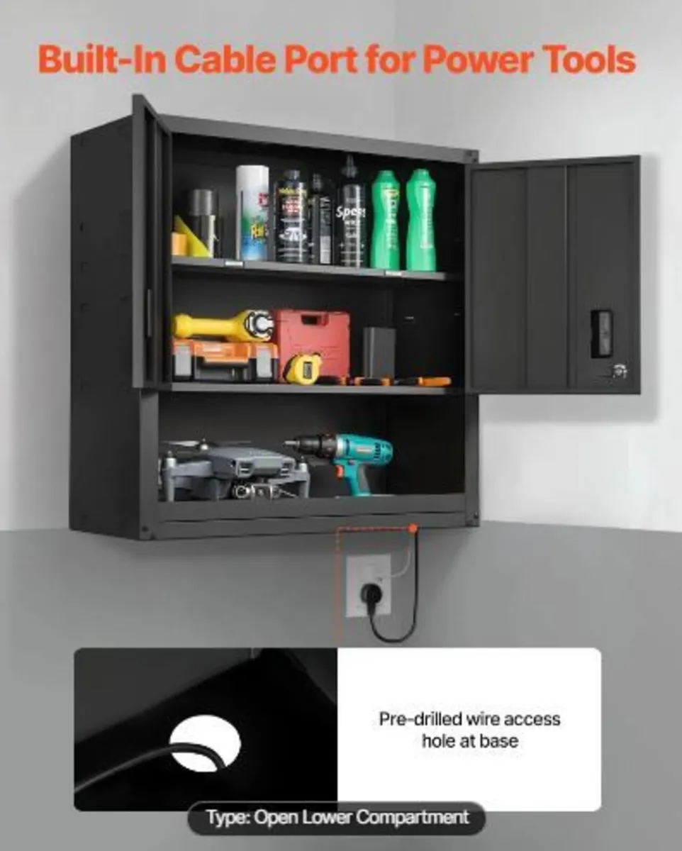Metal Wall Cabinet, 76.2W x 30.5D x 76.2H Inch - Image 4