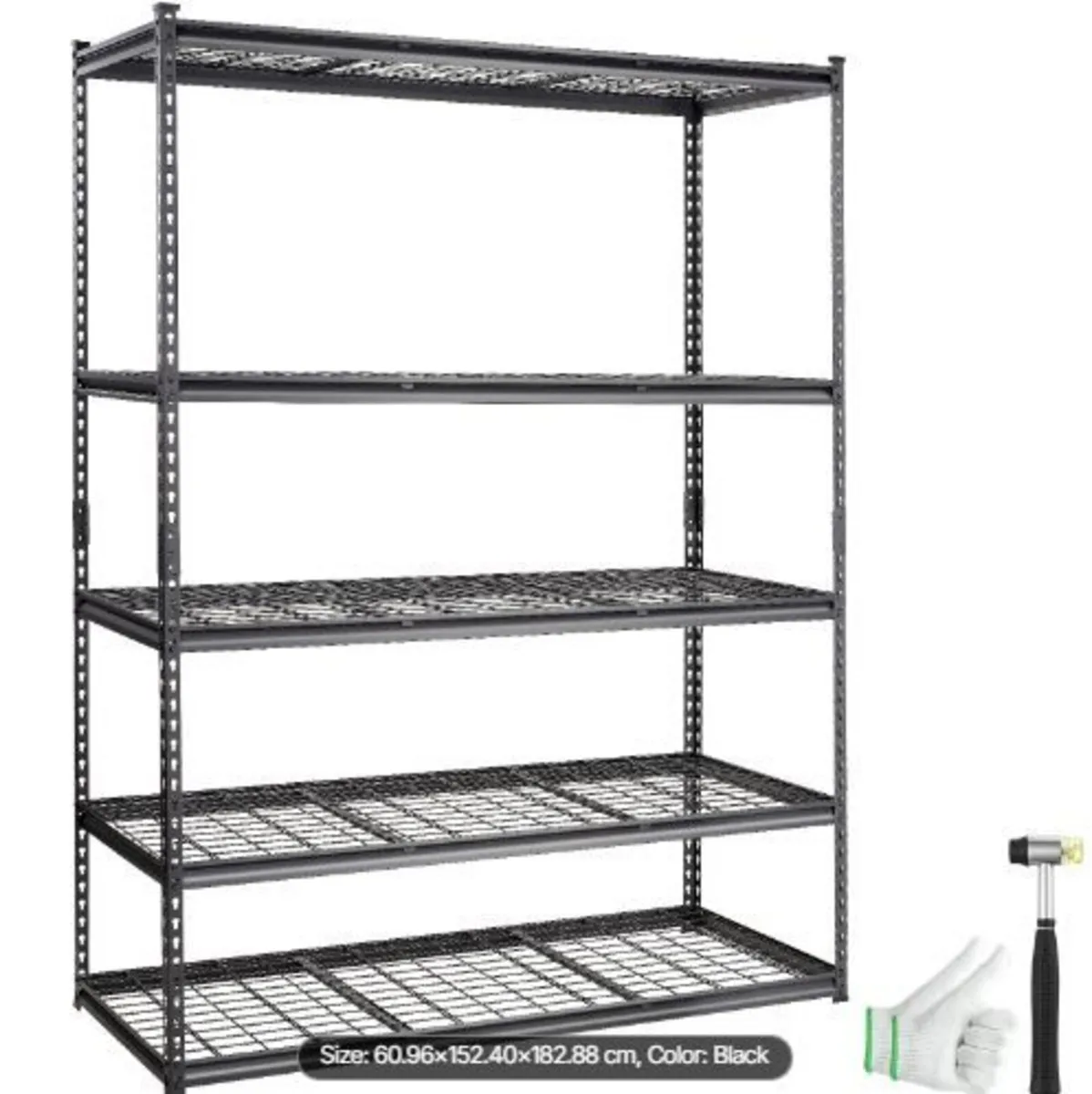 Storage Shelving Unit, 5-Tier Adjustable - Image 1