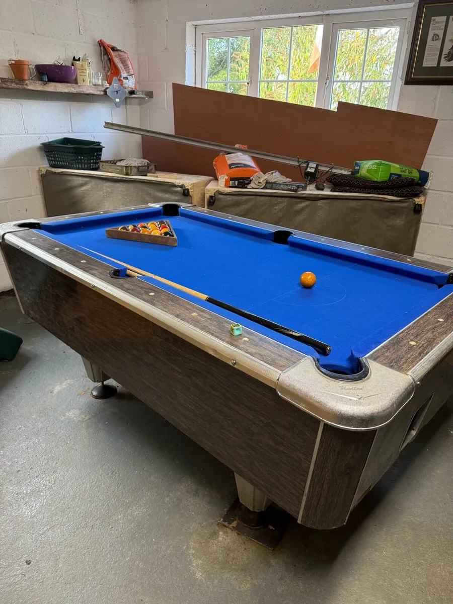 Antique pool table - Image 4