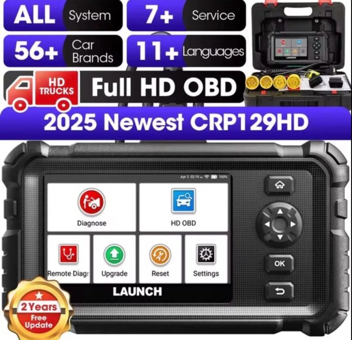 Launch CRP129 HD Heavy Duty Truck New - Image 2