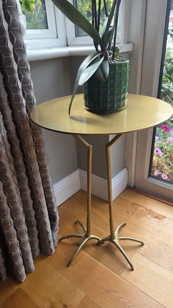 Gold bird foot coffee table - Image 1