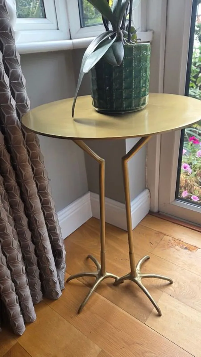 Gold bird foot coffee table - Image 2