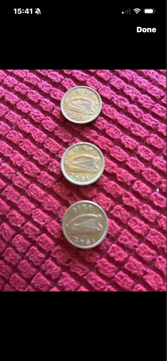 Irish Lath Reul/ 3d Coins - Image 1
