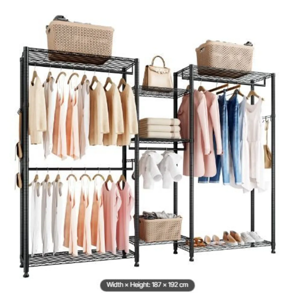 Clothing Garment Rack, Heavy Duty Closet - Image 4
