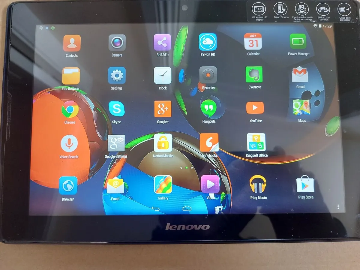 Lenovo 10.1 Inch Tablet, Model A7600-F, 16GB - Image 4