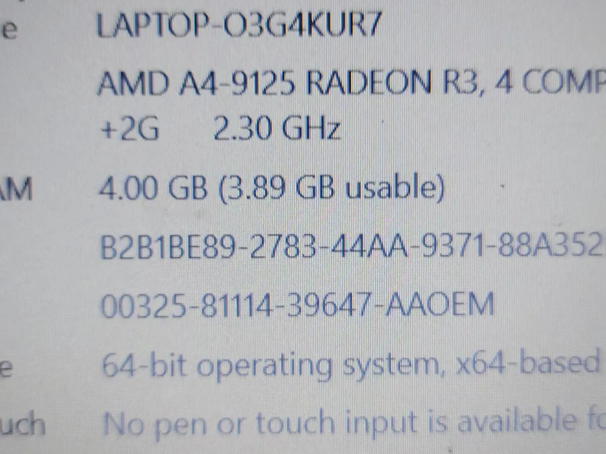 HP 15.6 inch Laptop, 4GB Ram, 1 TB HDD, Wins 10 - Image 2