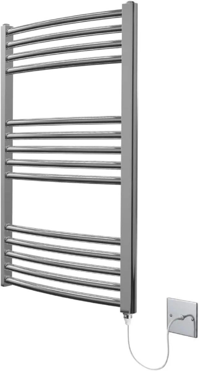 Curved Electric Heated Towel Rail H800MM W500MM - Image 1