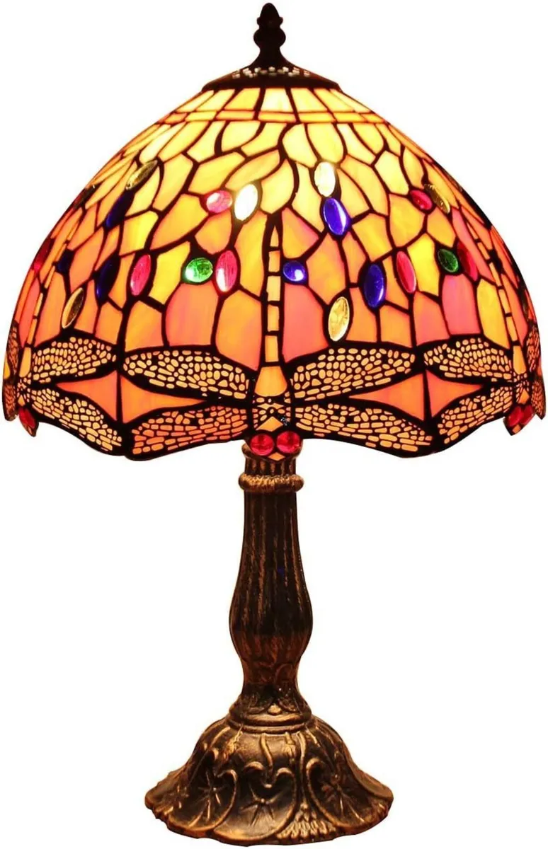 L30023 Dragonfly Tiffany Style Stained Glass - Image 1