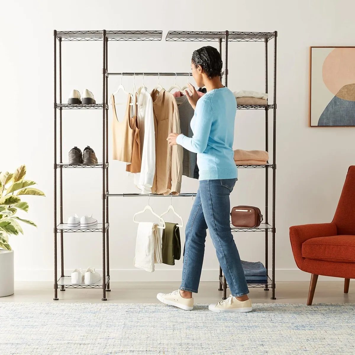 Expandable Wardrobe and Closet Organiser Rail - Image 2