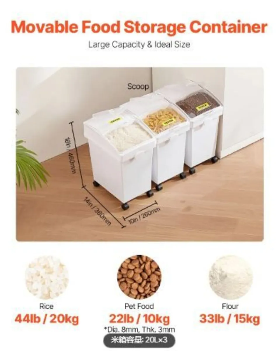 Ingredient Bin, 20.8 L Capacity Ingredient Storage - Image 2