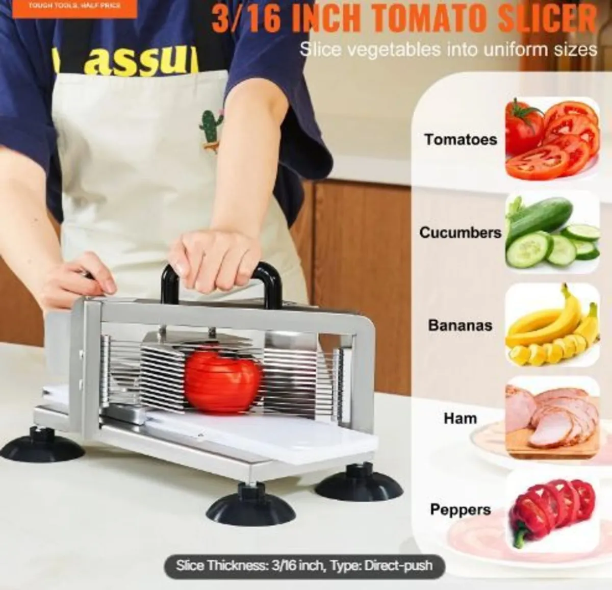 Commercial Tomato Slicer, 3/16 inch - Image 2