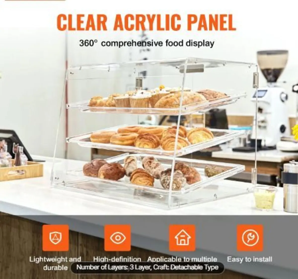 Pastry Display Case, 3-Tier Commercial - Image 2