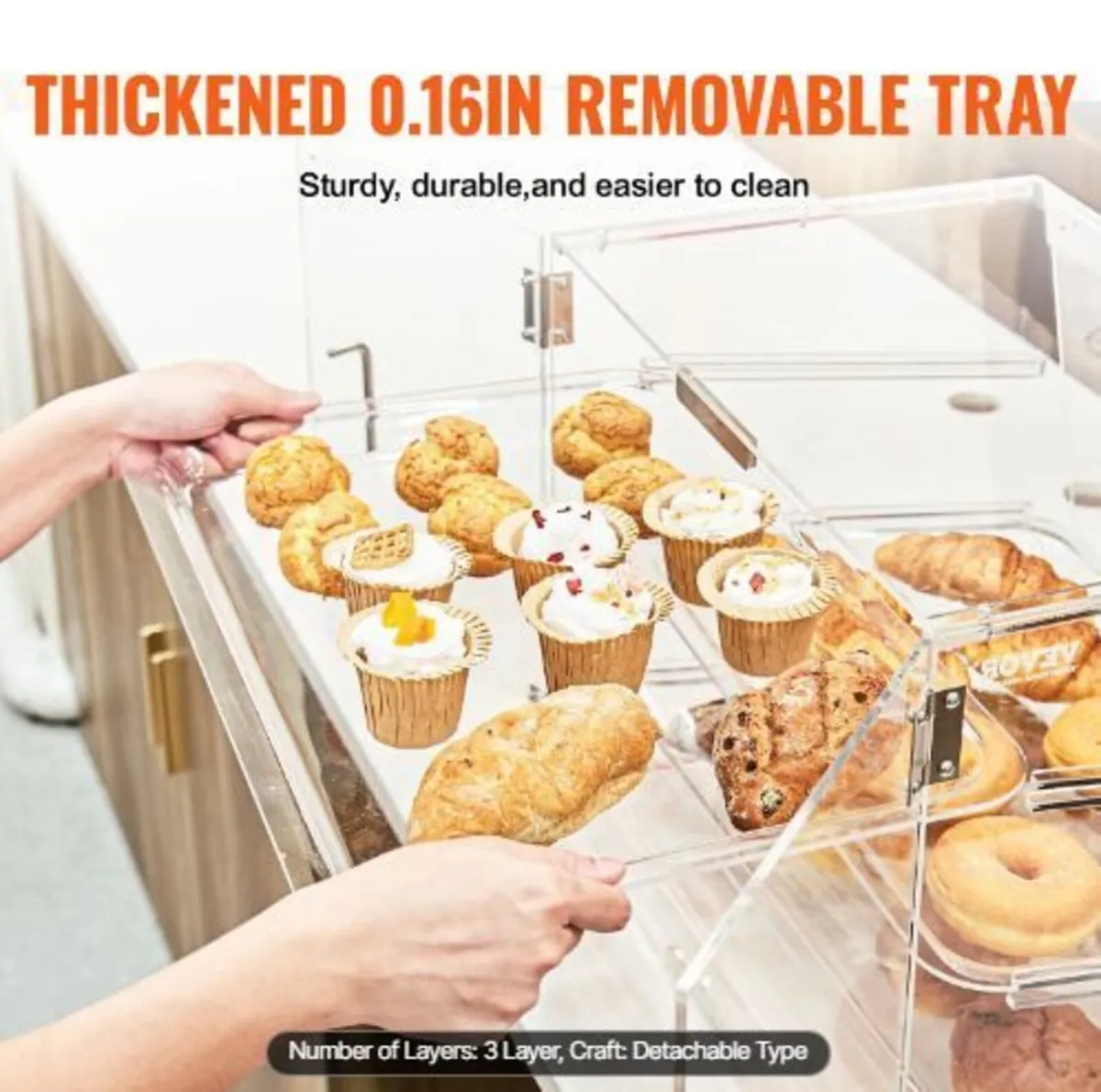 Pastry Display Case, 3-Tier Commercial - Image 4