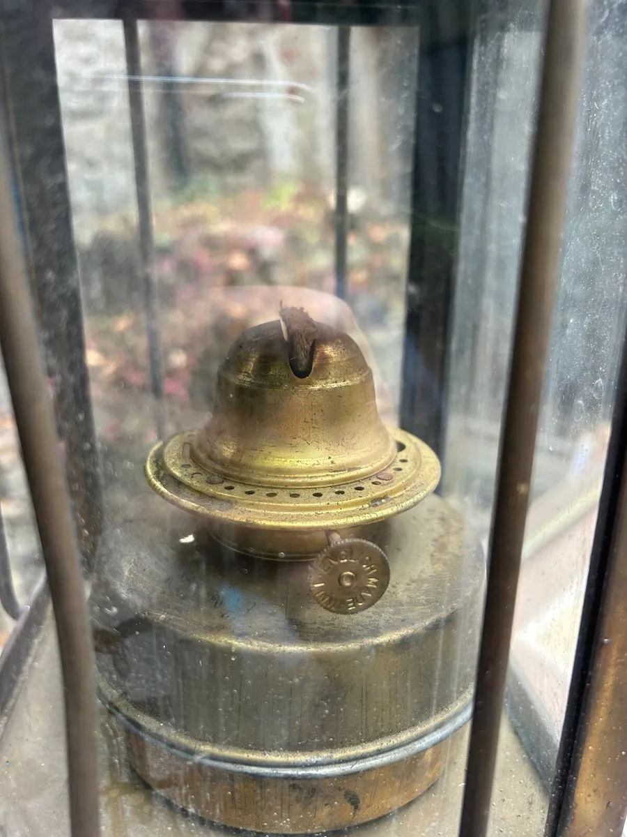 Vintage Brass Paraffin Carriage Lantern - Image 4