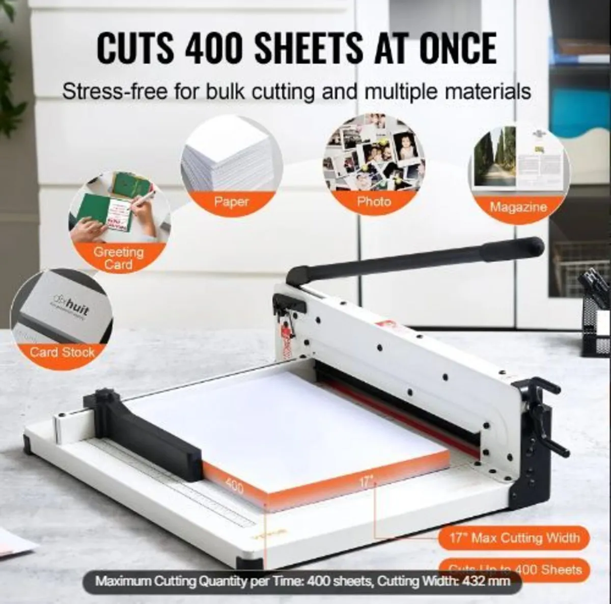 Paper Cutter 43.2 cm A3 Guillotine - Image 2