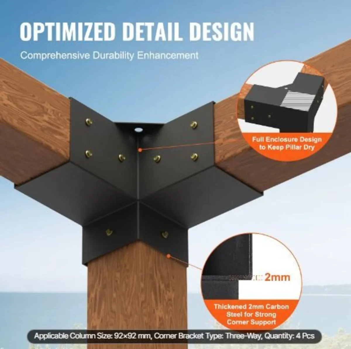 Pergola Bracket Kit 10.2 cm x 10.2 cm - Image 4