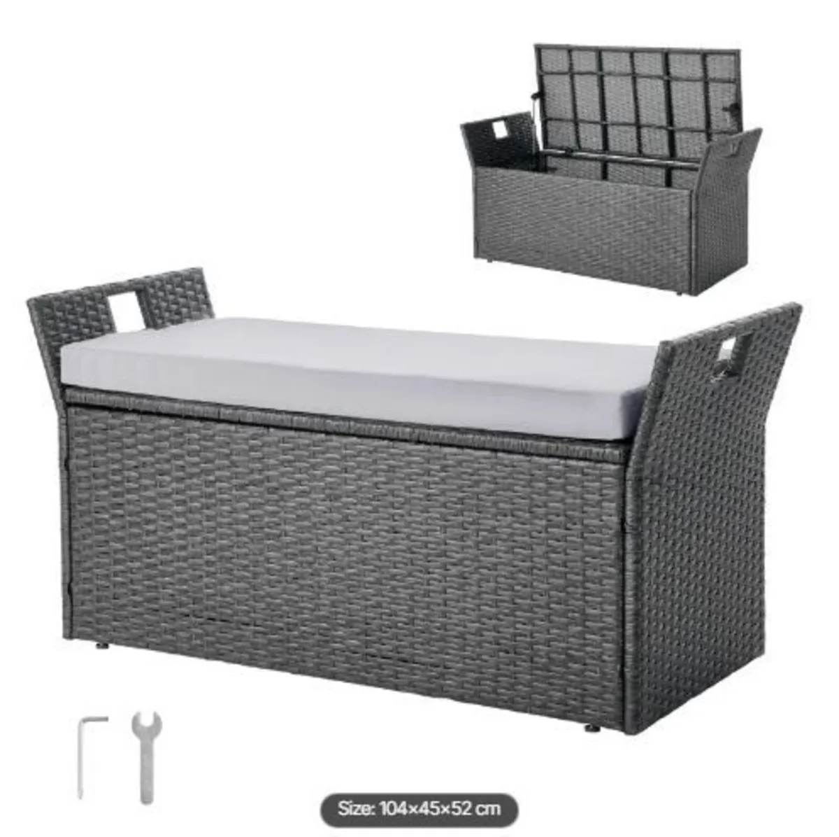 Outdoor Storage Bench, 2-Person - Image 1