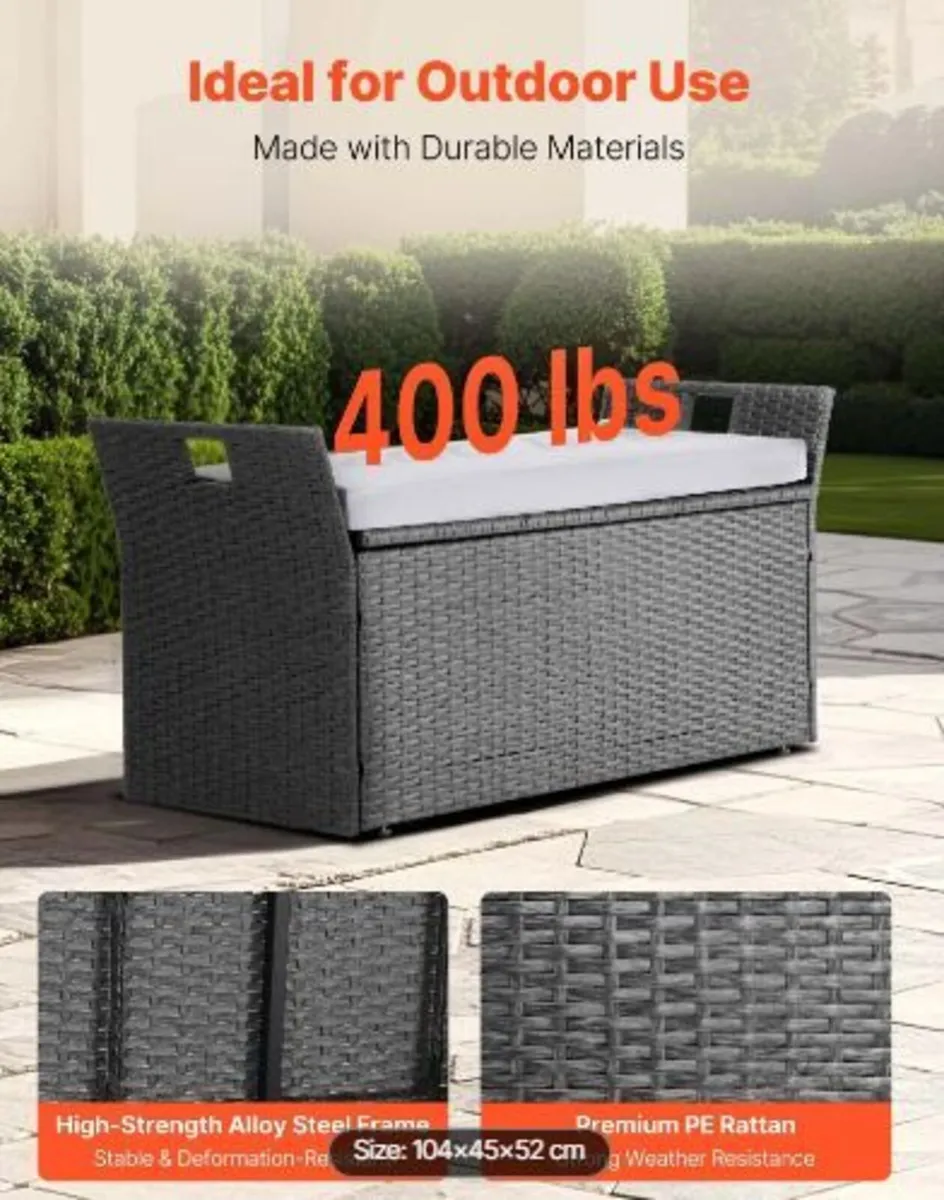 Outdoor Storage Bench, 2-Person - Image 4