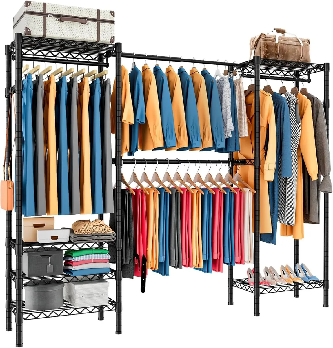 Clothes Rail Rack Length 70.2-88.2 Inch - Image 1