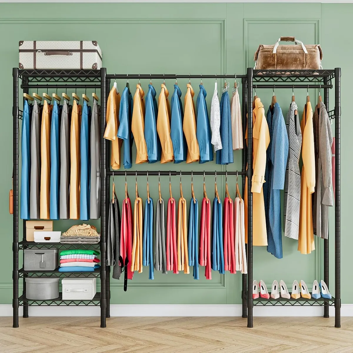 Clothes Rail Rack Length 70.2-88.2 Inch - Image 2