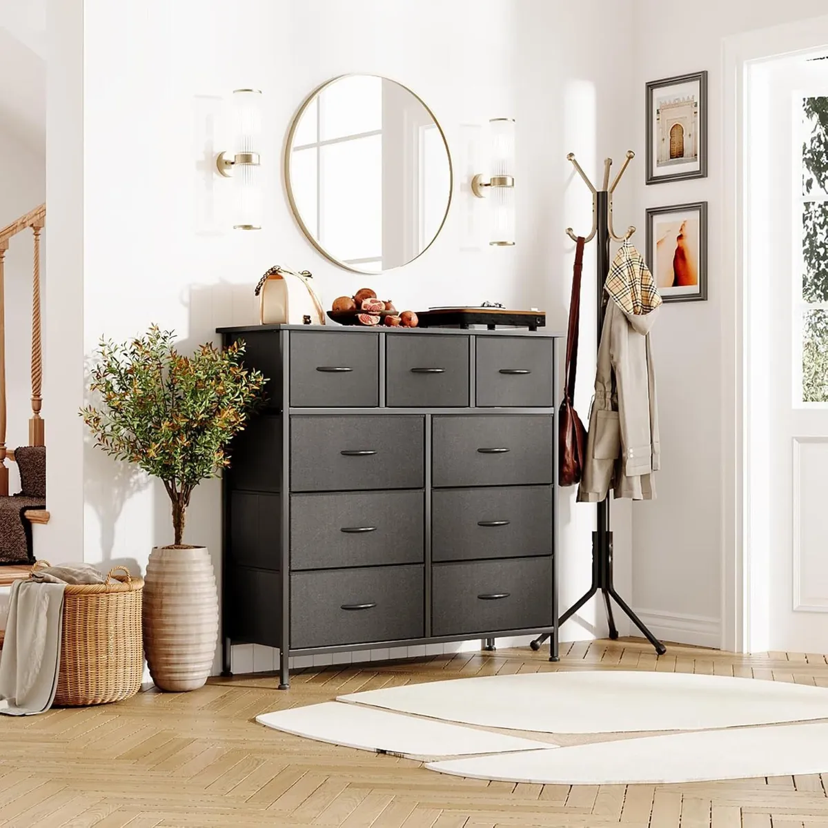 Chest of Drawers with 9 Fabric Storage Dresser - Image 4