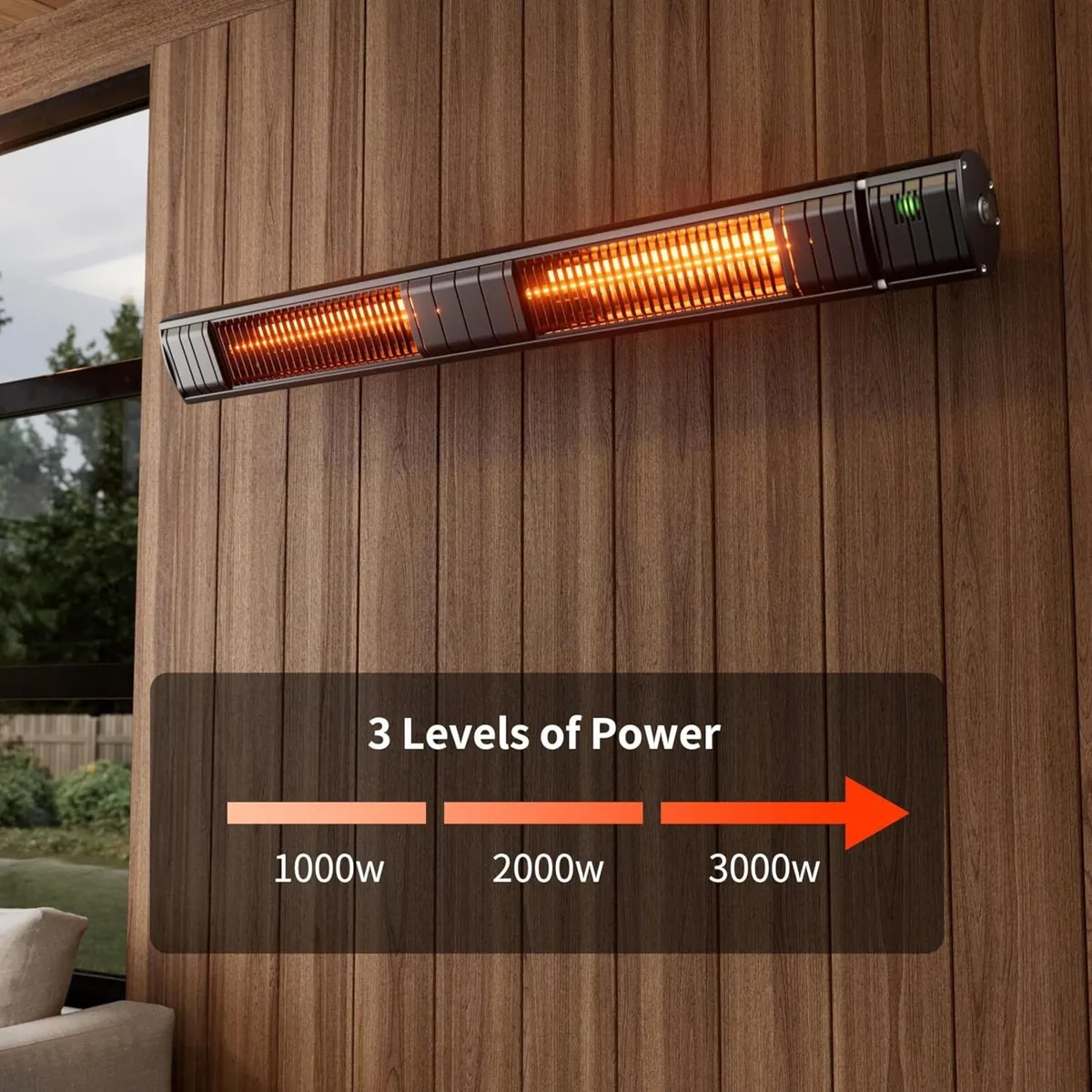 Electric Outdoor Heater Patio 3000W Infrared 3 - Image 2