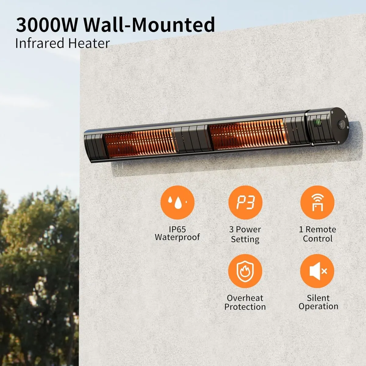 Electric Outdoor Heater Patio 3000W Infrared 3 - Image 4