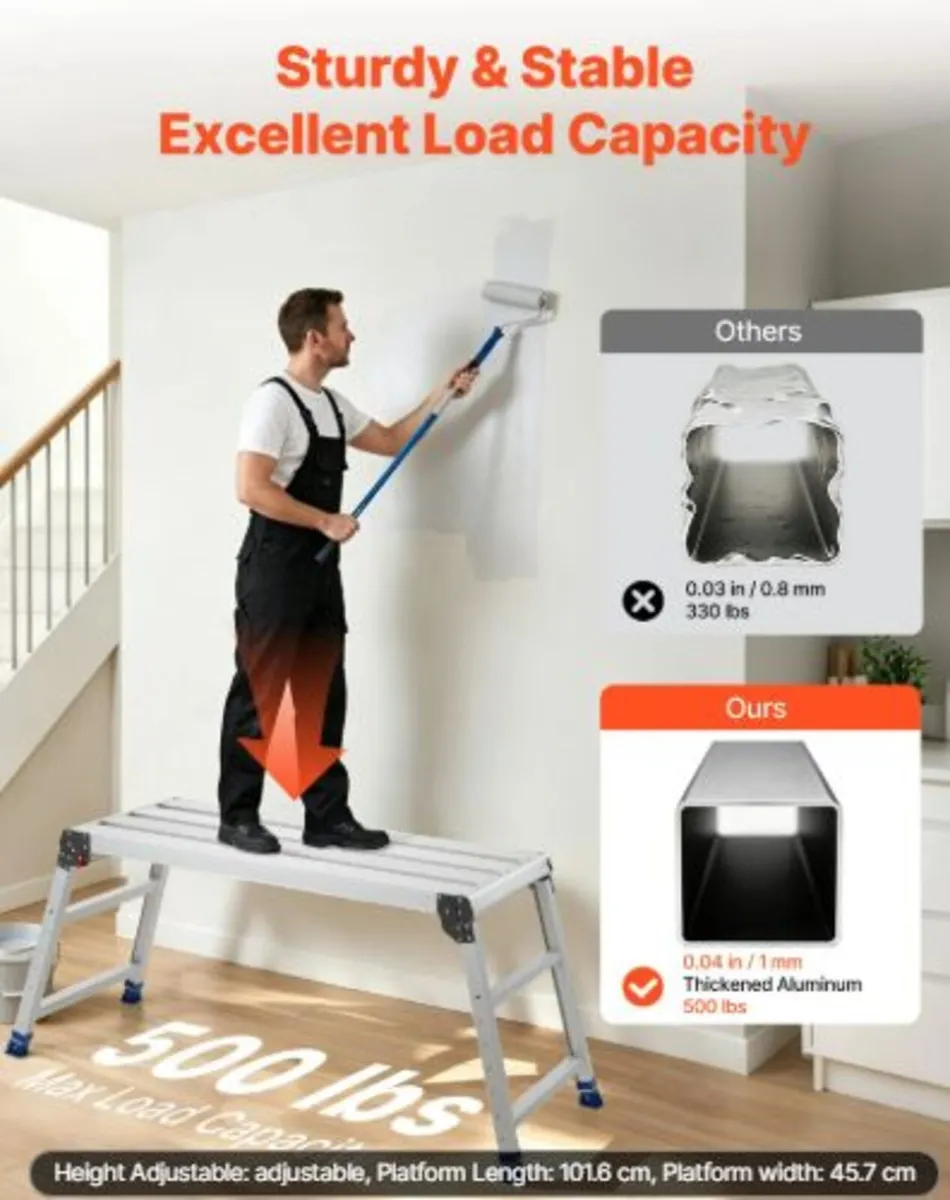 Folding Work Platform,Adjustable Height 584-876 mm - Image 4