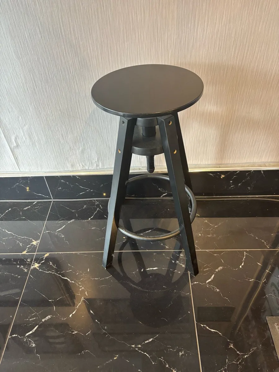DALFRED Ikea bar stool, wooden black - Image 1