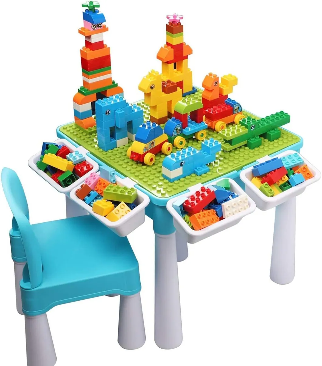 Kids 5-In-1 Multi-Activity Table and Chair Set - Image 1