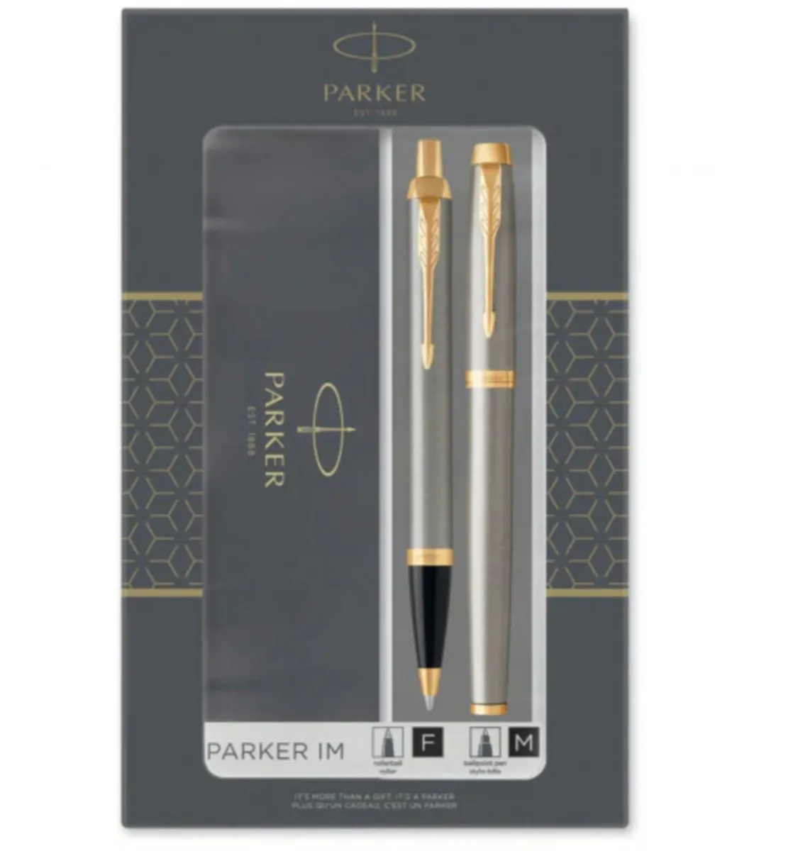 Ballpoint pen + fountain pen | stainless steel gol - Image 1