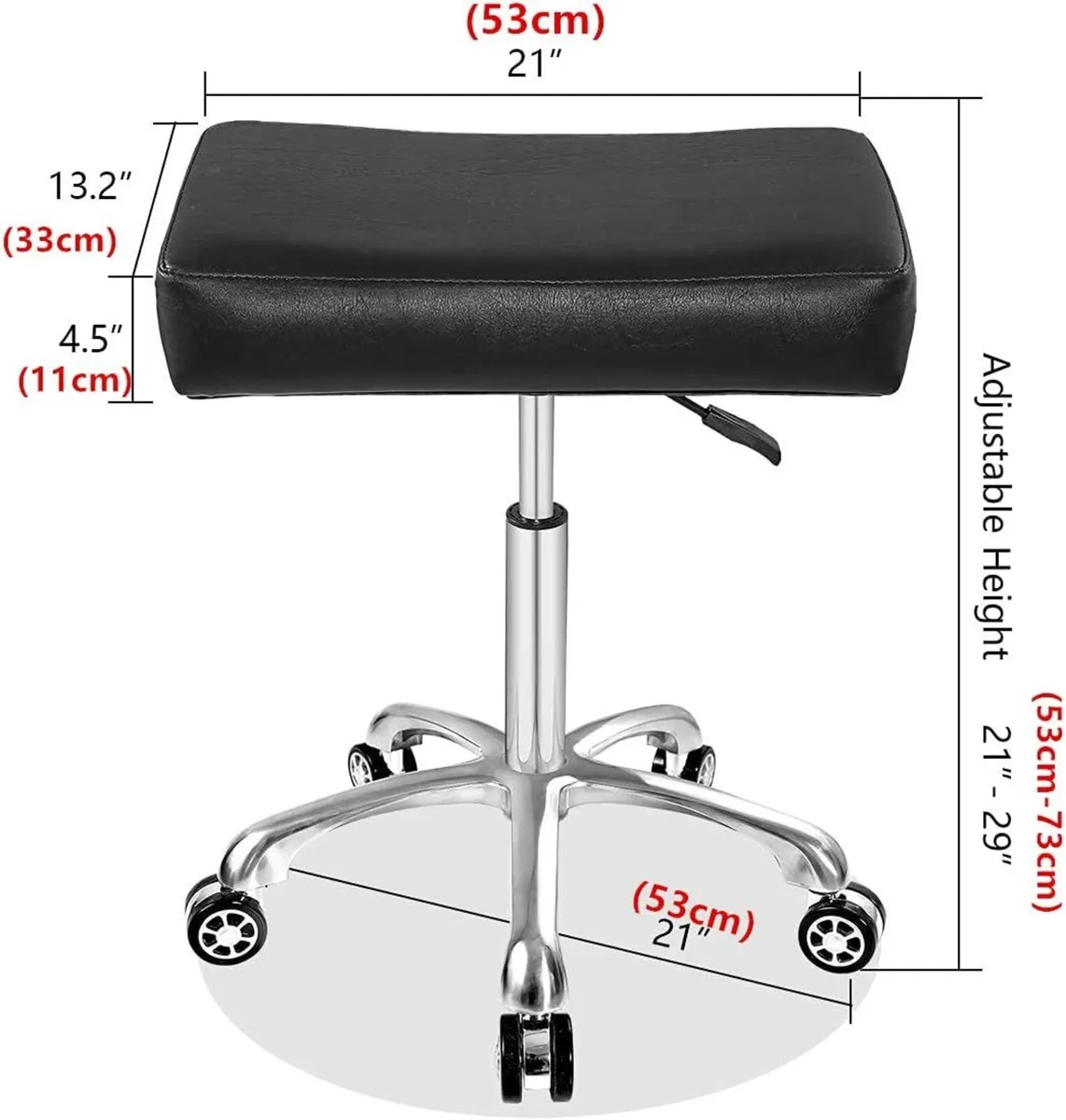 Adjustable Swivel Tall Metal Stool Chair - Image 3