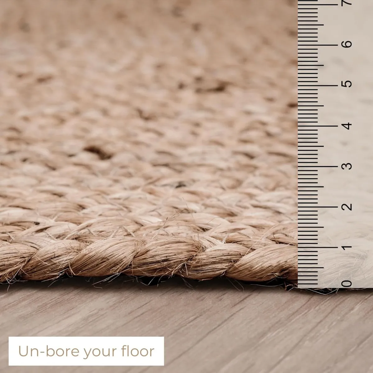 Natural Handwoven Jute Area Rug 152x244CM Oval - Image 2