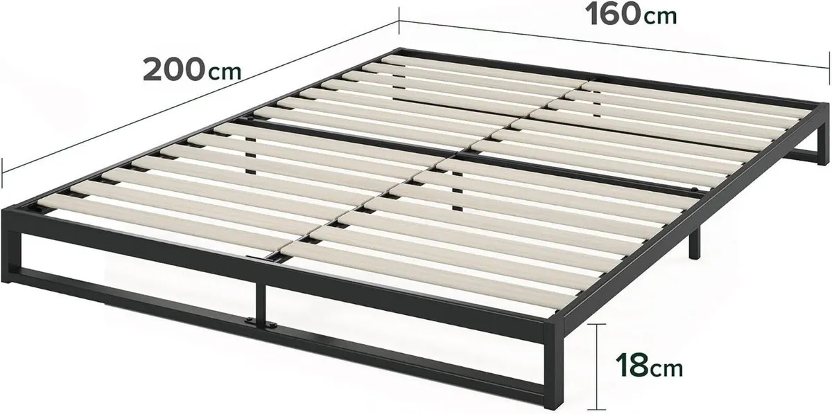 Trisha Bed Frame Height 18CM Metal Platform - Image 2