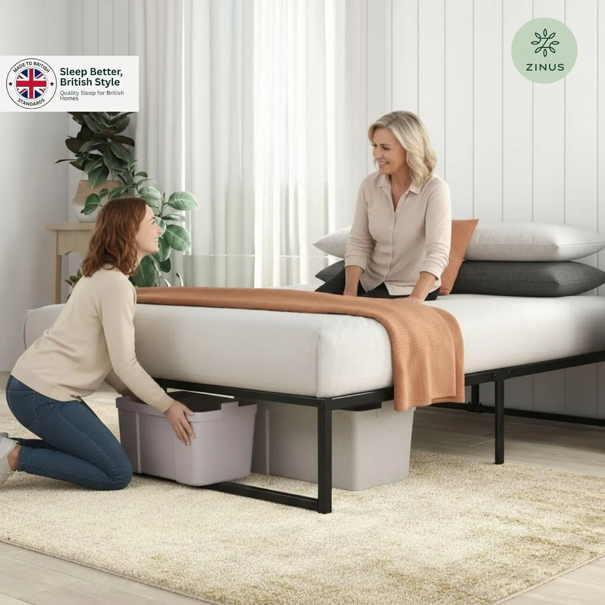 Bed Frame 14.2'' Height Metal Base with Steel - Image 3