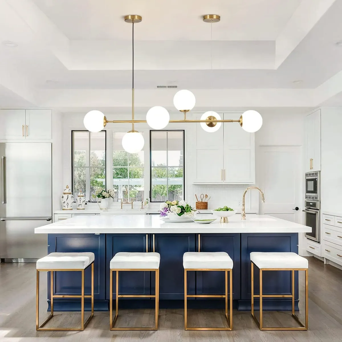 Lighting 6-Light Globe Chandelier Kitchen Island - Image 4