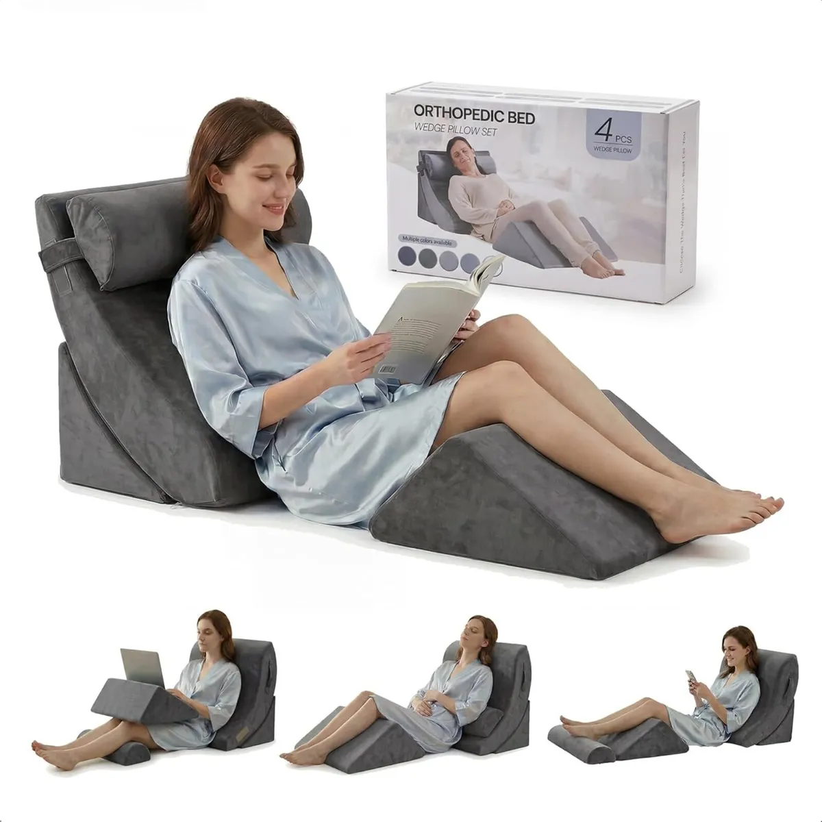 4pcs Orthopaedic Bed Wedge Set — 55CM Wide - Image 1