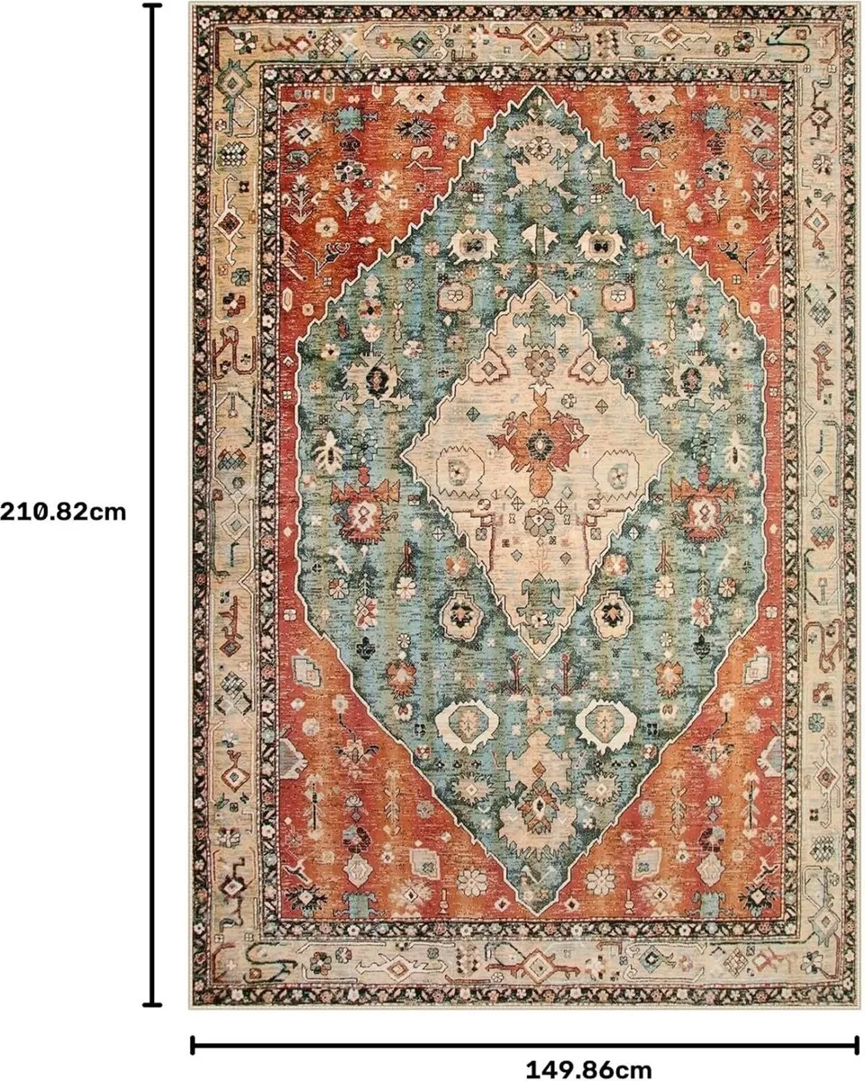 Boho Tribal Area Rug Large Washable Living - Image 2