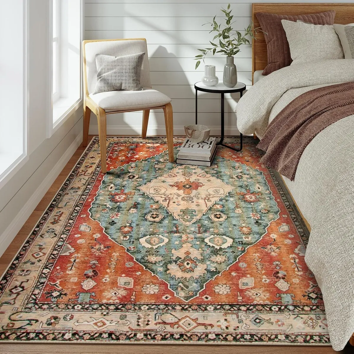 Boho Tribal Area Rug Large Washable Living - Image 3