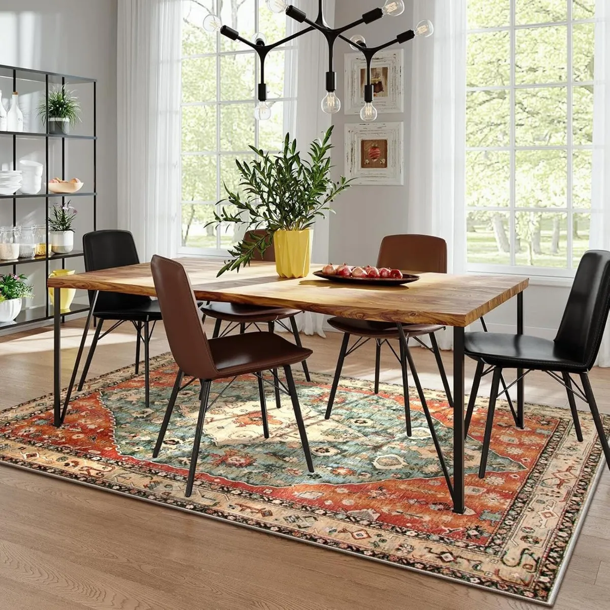 Boho Tribal Area Rug Large Washable Living - Image 4