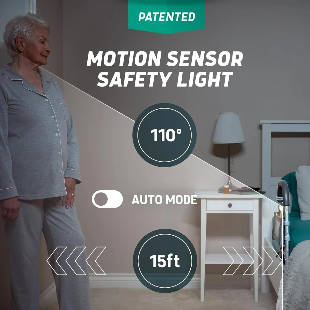 Bed Assist Rail for Seniors with Motion Light - Image 3