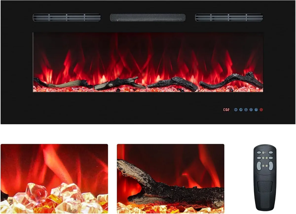 33 in Electric Fireplace Inserts Recessed - Image 1